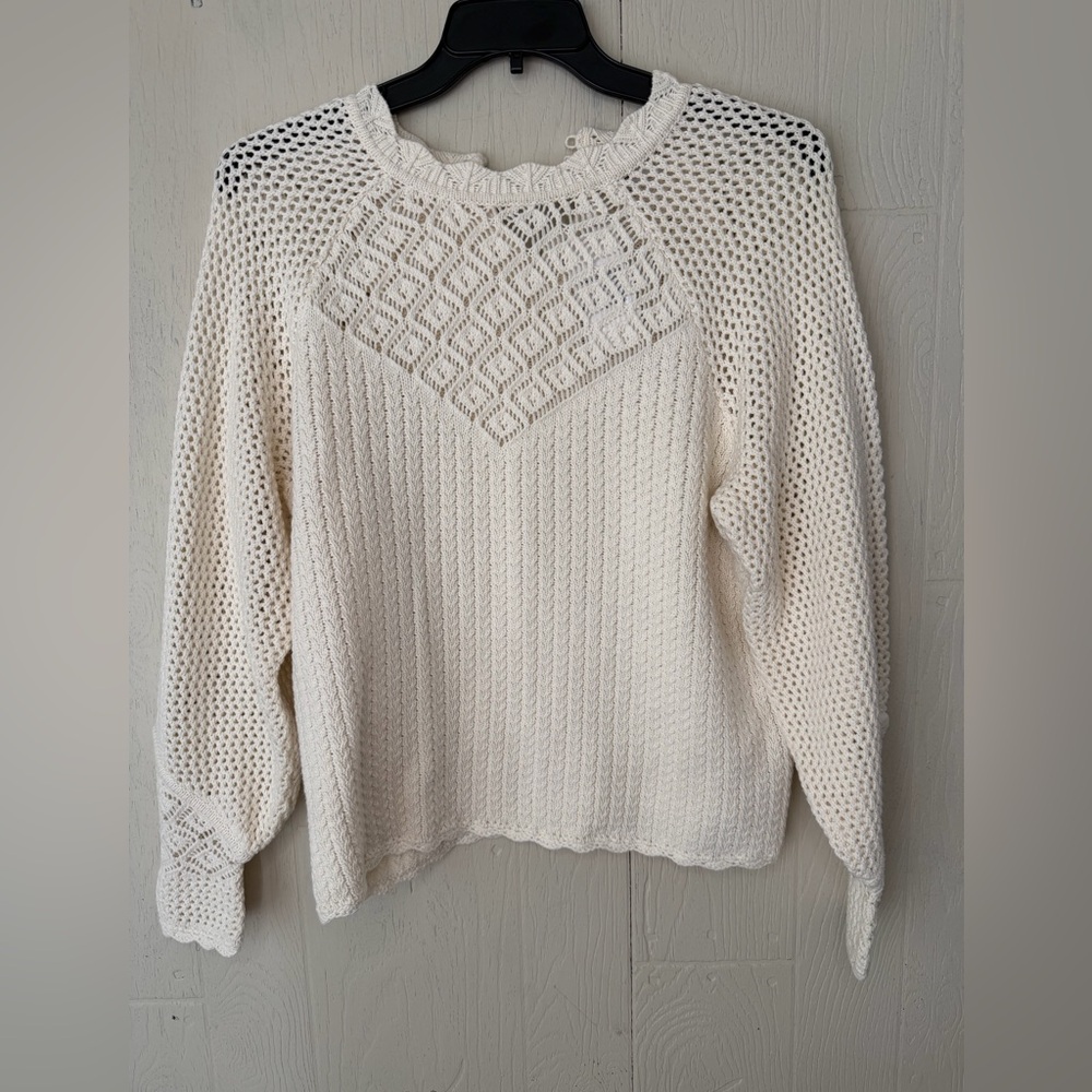 Sam Edelman Aura Crochet Scalloped Sweater